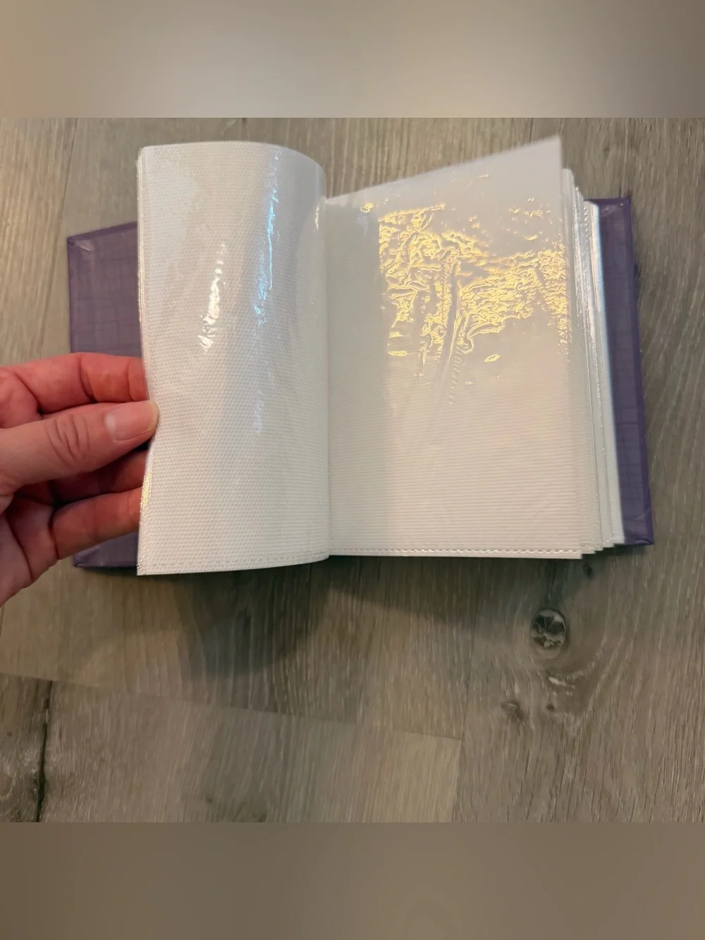Vintage Y2K purple embossed memories  photo album